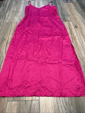 Old Navy Hot Pink Smocked Spaghetti Strap Dress